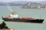 ID 6731 HAKONE (1983/35309grt/IMO 8200436, ex-HAKONE MARU) passes North Head, arriving Auckland, New Zealand.